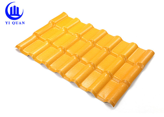 Fireproof Color Corrugated Synthetic Resin Roof Tile For Greenhouse Carport Hospital