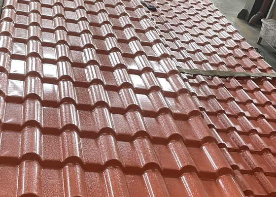 Sound Resistance ASA Synthetic Resin Roof Tile For House 219mm Pitch Tile Heat Insulation