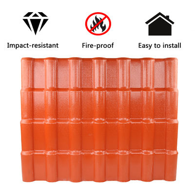Fireproof ASA Synthetic Resin Roof Tile 1050mm Width 5-Year Warranty