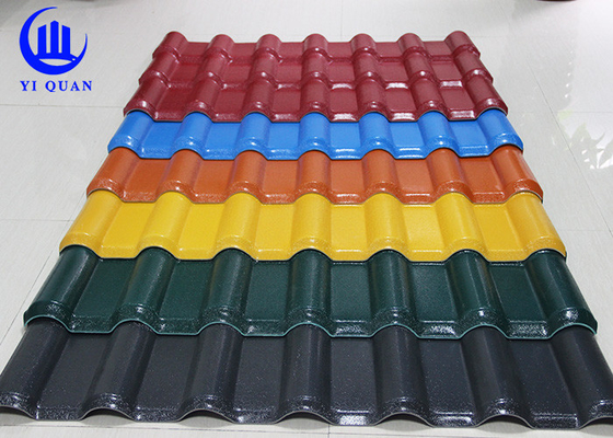 ورق سقف اسپانیایی نسوز ASA Synthetic Resin برای ساختمان های ساختمانی